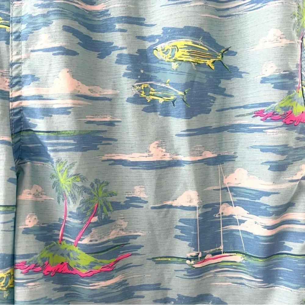 Vineyard Vines Boys Chappy Drawstring Swim Trunks With Stretch, XL, Like New